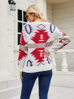 Wholesale Vintage Print Crew Neck Sweater