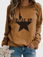 Wholesale Vintage Stars Print Crew Neck Sweatshirt