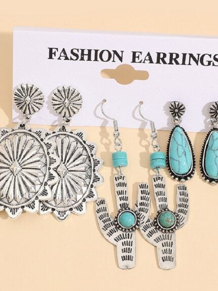 Wholesale Vintage Turquoise Earring Set