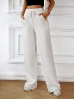 Wholesale Casual Solid Color Wide-leg Pants