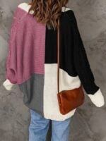 Wholesale Color Block Casual Knit Cardigan