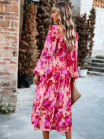 Wholesale Fashion Floral Off-Shoulder Dress