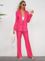 Wholesale Fashion Striped Blazer Two-Piece Suit