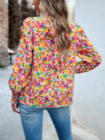 Wholesale Floral Ruffle Sleeve Blouse