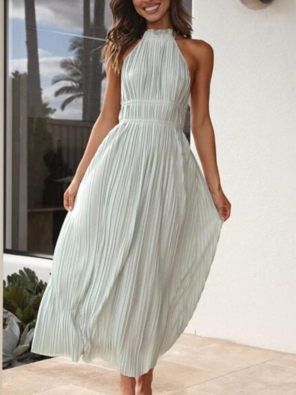 Wholesale Halter Neck Strap Backless Sexy Dress