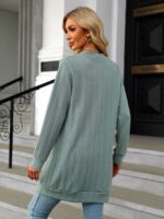 Wholesale Pocket Button Loose Long Sleeve Cardigan