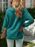 Wholesale Round Neck Irregular Long Sleeve Top