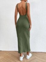 Wholesale Sexy Backless Sleeveless Knitted Dress