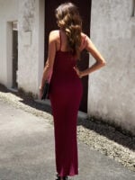 Wholesale Sexy Suspenders Knit Maxi Dress