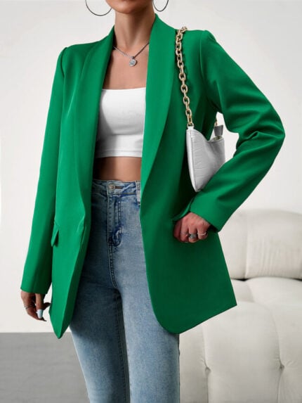 Wholesale Solid Color Fashion Blazer