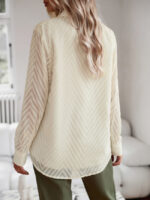 Wholesale Striped Jacquard Long Sleeve Shirt