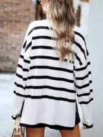 Wholesale Striped Turtleneck Loose Sweater