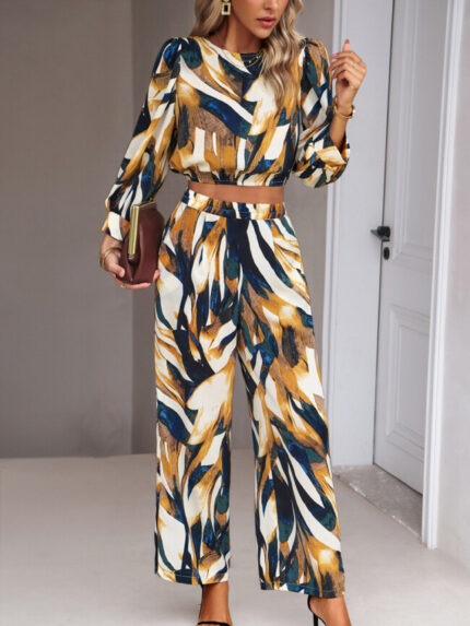 Wholesale Trendy Casual Printed Two-Piece Set