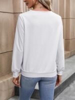 Wholesale V-Neck Long Sleeve Sweatshirt