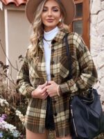 Wholesale Vintage Plaid Wool Jacket