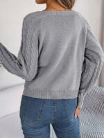 Wholesale Casual Twist Long Sleeve Sweater