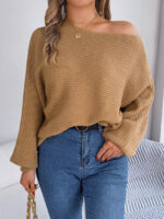 Wholesale Dolman Sleeve Off-the-shoulder Sweater