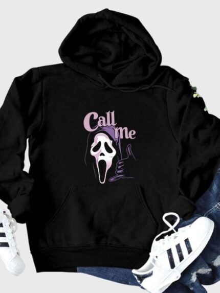 Wholesale Halloween CALL ME print long sleeve top