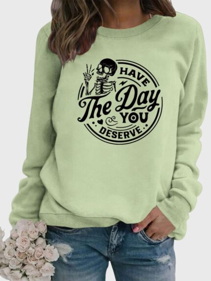 Wholesale Halloween HAVE THE DAY YOU print top