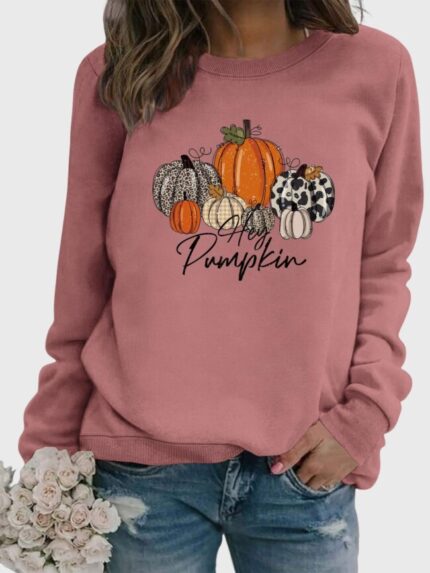 Wholesale Halloween HEY PUMPKIN print top