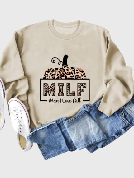 Wholesale Halloween MILF Man I Love fall print top