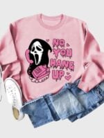 Wholesale Halloween NO YOU HANG UP print long sleeve top