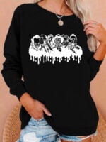 Wholesale Halloween Spooky fun print print long sleeve top