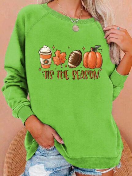 Wholesale Halloween TIS THE SEASON print long sleeve top