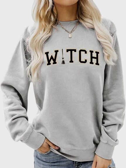 Wholesale Halloween WITCH letter print top