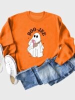 Wholesale Halloween boo jee print long sleeve top