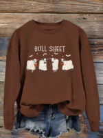 Wholesale Halloween bull sheet print top