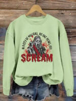 Wholesale Halloween in a city of millions print long sleeve top