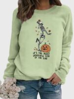 Wholesale Halloween it‘s the most wonderful time print long sleeve top