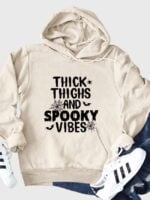 Wholesale Halloween thick thichs and spooky print long sleeve top