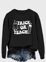 Wholesale Halloween trick or teach print top