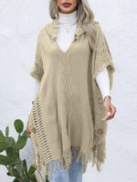 Wholesale Frenchy Cable Knit tassel button Hem Sweater Vest