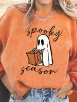 Wholesale Halloween pumpkin print sweatshirt