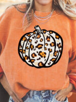 Wholesale Halloween pumpkin print sweatshirt