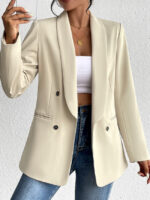 Wholesale Lapel Neckline Double Breasted Blazer