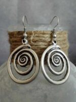 Wholesale Retro geometric spiral earrings