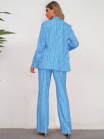 Wholesale Two-piece vertical striped pocket suit