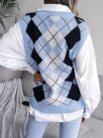 Wholesale argyle Pattern v neck sweater vest