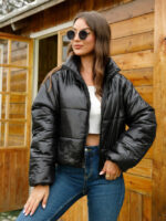 Wholesale drop shoulder zip up Puffer jacket