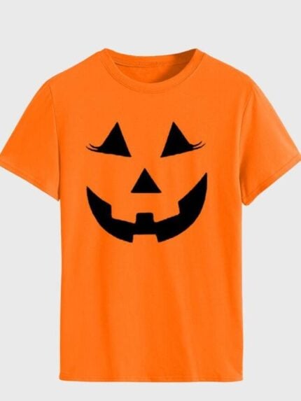 Wholesale halloween graphic Print Short Sleeve T-shirt