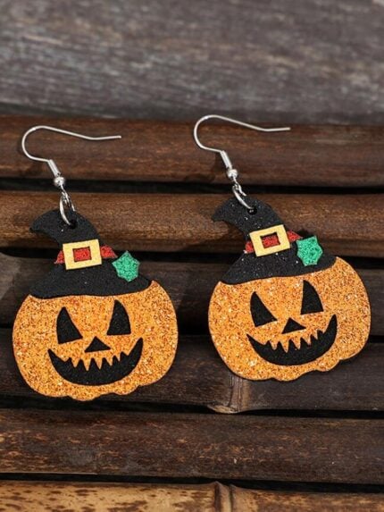 Wholesale halloween pumpkin pattern Earrings