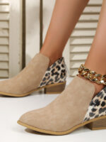 Wholesale leopard side zip Martin boots