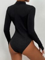 Wholesale skinny cutout bodysuit ladies casual top