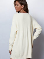 Wholesale solid v-neck cardigan