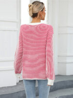 Wholesale stripe loose knit top