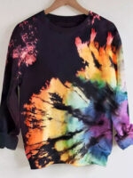 Wholesale tie dye round neck sweatshirt